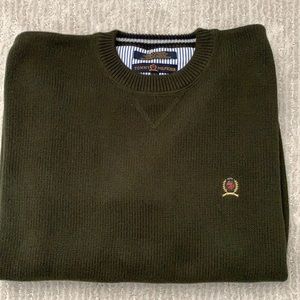 Vintage Tommy Hilfiger Crew Neck Sweater - Olive